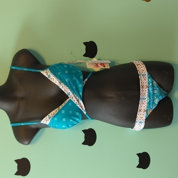 𝅺Seafolly Bikini Crossover Push-up Padded Top Bottom US 2 New - Picture 1 of 10